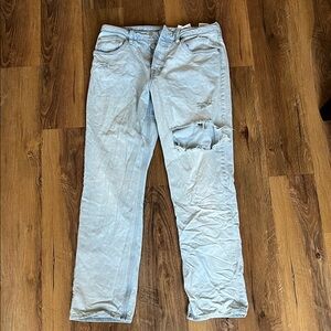 & Denim Light Blue Distressed Jeans